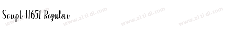 Script H651 Regular字体转换
